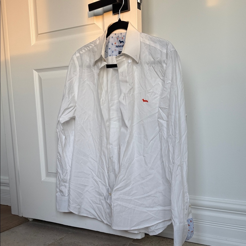 Harmont & Blaine White Shirt with Red Logo